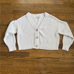 American Eagle Outfitters Cream Cardigan